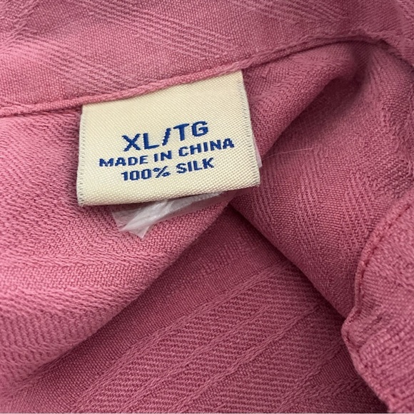 TOMMY BAHAMA 100% SILK SHIRT SIZE XL/TG - Picture 4 of 5